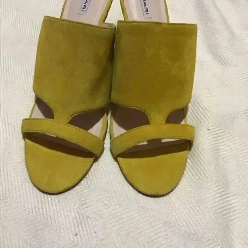 NWOB Tahari Faux Suede Double Strap Dressy Sandal with 3 1/2” heel - Picture 1 of 7